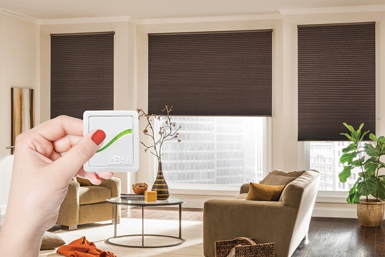 3/4&quot; Single Cell Cellular Shades with AutoView Motorized Lift: Legacy, Hiking Trail 2715